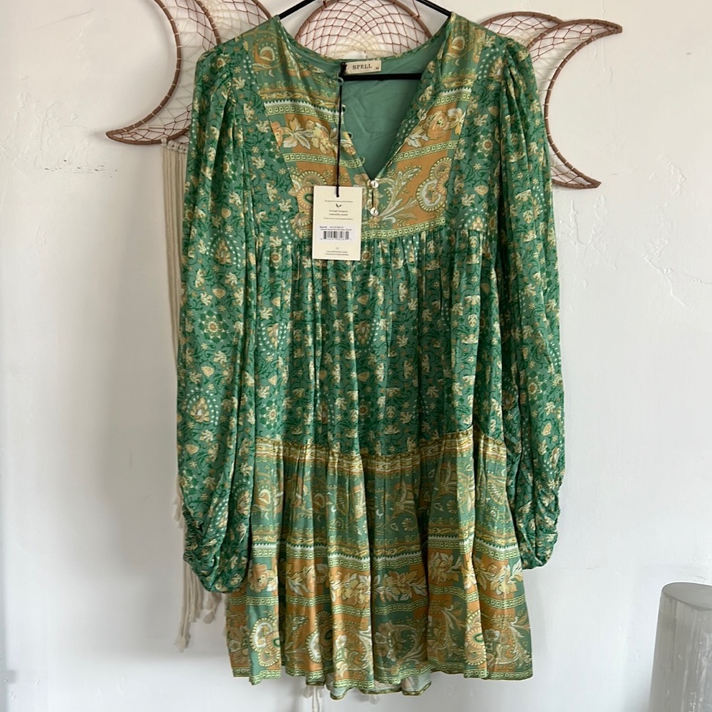 NWT SPELL Madame Peacock Dress